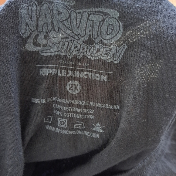 NARUTO SHIPPUDEN ripple junction black graphic t shirt Anime academia 2X unisex - Picture 5 of 7